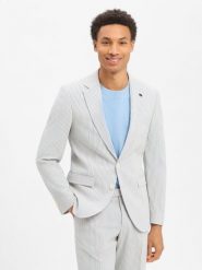 Finshley & Harding London kurtka modułowa - Brixdon Mężczyźni Slim Fit Sztuczne włókno niebieski|biały, 94. Białe kurtki męskie Finshley & Harding London, m, bez wzorów, z włókna, klasyczne, bez kaptura. Za 379.95 zł.