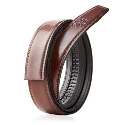 Wymienny pasek bez klamry AUTOMATIC Brązowy 85. Brązowe paski męskie Betlewski, bez wzorów, ze skóry. Za 69.99 zł.