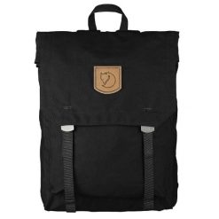 Plecak Fjallraven Foldsack No. 1 - black. Czarne plecaki damskie Fjällräven, bez wzorów, z bawełny. Za 552.95 zł.