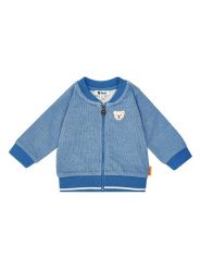 Steiff Bluza w kolorze niebieskim rozmiar: 68. Niebieskie bluzy i bluzki niemowlęce Steiff, bez wzorów, z bawełny, bez ramiączek, bez kaptura. Za 118.56 zł.