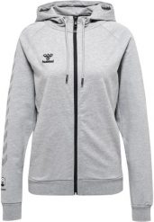 Damska bawełniana bluza z kapturem zapinana na zamek Hummel Move Grid. Szare bluzy z nadrukiem damskie HUMMEL, xs, z bawełny. Za 296.20 zł.