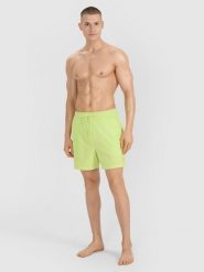 4F Spodenki plażowe męskie - zielone XXL. Zielone szorty męskie 4f, na lato, bez wzorów, z materiału, wakacyjne. W wyprzedaży za 59.99 zł.