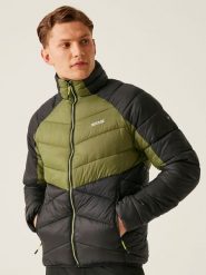 Regatta Kurtka pikowana "Dalent" w kolorze antracytowo-zielonym rozmiar: L. Czarne kurtki męskie Regatta, l, bez wzorów, bez kaptura. Za 188.85 zł.