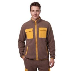 Męska trekkingowa kurtka polarowa Siroko Carezza Brown. Brązowe kurtki męskie SIROKO, na zimę, m, bez wzorów, z polaru, bez kaptura. Za 280.00 zł.