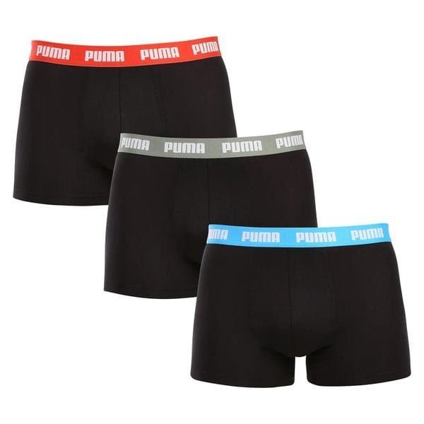 Bokserki męskie Puma EVERYDAY 3-PACK czarne 93832712 r M. Czarne bokserki męskie Puma, bez wzorów, z bawełny. Za 145.97 zł.