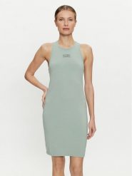 Vans Sukienka letnia Varsity Tank Dress VN000JGP Zielony Slim Fit. Zielone sukienki damskie Vans, na lato, l, bez wzorów, z bawełny, bez kołnierzyka, bez ramiączek. Za 139.99 zł.
