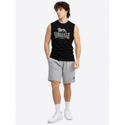 Tank top i zestaw szortów Lonsdale Claremorris. Czarne szorty męskie Lonsdale, bez wzorów, z bawełny, sportowe. Za 243.50 zł.
