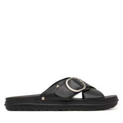 Klapki EMU Australia. Czarne klapki damskie Emu Australia, bez wzorów, bez obcasa. Za 468.99 zł.