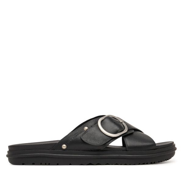 Klapki EMU Australia. Czarne klapki damskie Emu Australia, bez wzorów, bez obcasa. Za 469.99 zł.