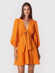 Ted Baker Sukienka letnia Jozelyn 261802 Pomarańczowy Regular Fit. Brązowe sukienki damskie Ted Baker, na lato, bez wzorów, z syntetyku, bez kołnierzyka, bez ramiączek. Za 969.99 zł.