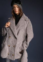 Szara Dwurzędowa Kurtka Futerkowy Płaszcz z Dodatkowymi Rękawiczkami Hetirra. Szare kurtki damskie Renee, l, bez wzorów, z jeansu, eleganckie. Za 339.99 zł.