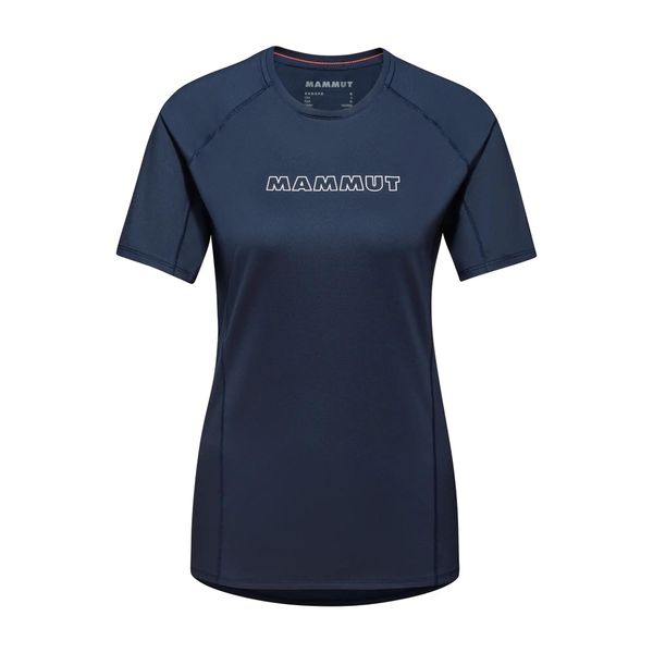 Koszulka trekkingowa damska Mammut Selun FL Logo. Niebieskie bluzki sportowe damskie Mammut, l, z materiału, bez kołnierzyka, bez ramiączek. Za 269.99 zł.