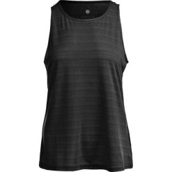 Damski tank top Athlecia Mota. Czarne topy sportowe damskie Athlecia, bez wzorów, z poliesteru, bez ramiączek. Za 124.50 zł.