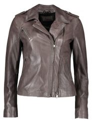 7eleven Skórzana kurtka "Nico" w kolorze szarym rozmiar: 42. Szare kurtki damskie 7eleven, bez wzorów, ze skóry, bez kaptura. Za 571.03 zł.