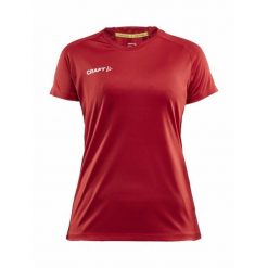 Koszulka treningowa damska Craft 1910143430000. Czerwone t-shirty damskie Craft, s, bez wzorów, z materiału, bez kołnierzyka. Za 174.00 zł.