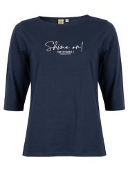 Roadsign Koszulka w kolorze granatowym rozmiar: L. Niebieskie bluzki damskie Roadsign, l, bez wzorów, z bawełny, bez kołnierzyka, bez ramiączek. Za 30.99 zł.