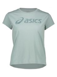 Asics Koszulka w kolorze zielonym rozmiar: L. Zielone t-shirty damskie Asics, l, bez wzorów, bez kołnierzyka. Za 69.58 zł.