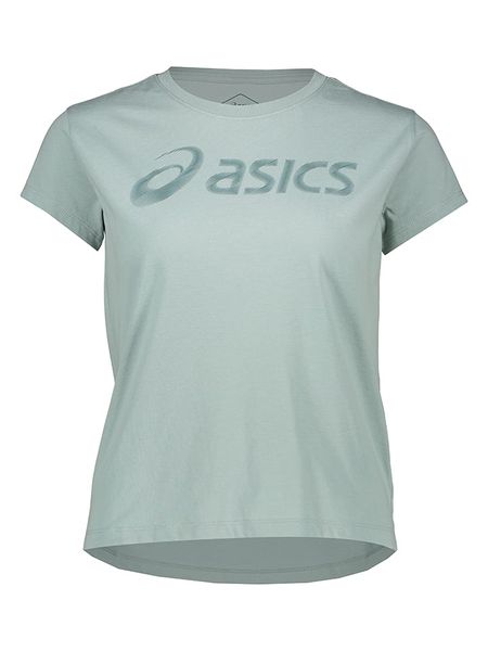 Asics Koszulka w kolorze zielonym rozmiar: L. Zielone t-shirty damskie Asics, l, bez wzorów, bez kołnierzyka. Za 69.58 zł.