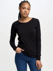 Bluzka damska z bawełny supima czarna Supiclassicala 906. Czarne bluzki damskie Big Star, l, bez wzorów, z bawełny, bez kołnierzyka, bez ramiączek. Za 139.99 zł.