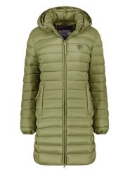 Geographical Norway Płaszcz pikowany "Atikotal" w kolorze zielonym rozmiar: XL. Zielone płaszcze damskie Geographical Norway, xl, bez wzorów. Za 152.26 zł.