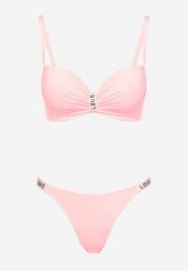 Jasnoróżowe Bikini z Usztywnianym Biustonoszem z Regulowanymi Ramiączkami Zdobione Cyrkoniami Sloella. Czerwone bikini damskie Born2be, z aplikacjami. Za 39.99 zł.