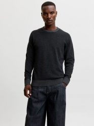 Jack & Jones Sweter w kolorze antracytowym rozmiar: XXL. Czarne swetry męskie Jack & Jones, xxl, bez wzorów, z bawełny, bez kołnierzyka. Za 109.95 zł.