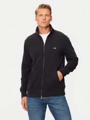 Gant Bluza Shield 2008006 Czarny Regular Fit. Czarne bluzy bez kaptura męskie Gant, m, z bawełny. Za 479.99 zł.