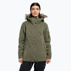 Kurtka snowboardowa damska ROXY Meade. Szare kurtki damskie Roxy, xs, bez wzorów, bez kaptura, narciarskie. Za 529.99 zł.