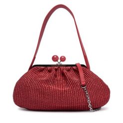 Torebka Weekend Max Mara. Czerwone torebki wieczorowe Weekend Max Mara, bez wzorów, wizytowe, bez kołnierzyka, bez ramiączek. Za 1,579.00 zł.