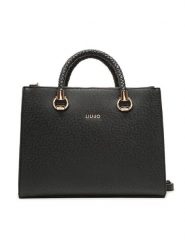 Liu Jo Torebka M Satchel Double AXX010 E0087 Czarny. Czarne torebki klasyczne damskie Liu Jo, bez wzorów, ze skóry, bez dodatków. Za 439.99 zł.
