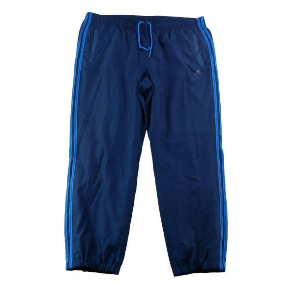 Second life - Dresowe spodnie męskie z kieszeniami na zamek - Stan bardzo dobry. Niebieskie spodnie sportowe męskie Adidas, z dresówki. Za 85.16 zł.