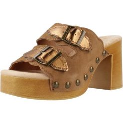 Sandały MTNG 53631M Brązowy. Brązowe sandały damskie MTNG, bez wzorów, ze skóry, bez obcasa. Za 177.99 zł.