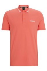 Koszulka Polo męska BOSS Paule Open Red slim fit czerwona (50512789-646). Czerwone koszulki polo męskie Boss, m, bez wzorów, bez ramiączek. Za 279.00 zł.
