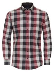 CASAMODA Koszula - Comfort fit - w kolorze kremowo-czarno-czerwonym rozmiar: XXL. Brązowe koszule męskie CASAMODA, xxl, bez wzorów, z bawełny, bez kołnierzyka, bez ramiączek. Za 121.99 zł.