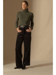 Perfect Cashmere Kaszmirowy golf w kolorze khaki rozmiar: L. Brązowe golfy damskie Perfect Cashmere, l, bez wzorów, z kaszmiru, bez ramiączek. Za 361.99 zł.