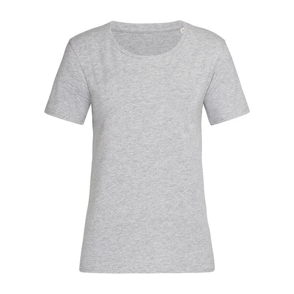Koszulka Damska Claire Crew Neck Relaxed Fit T-shirt. Szare bluzki damskie Stedman, l, bez wzorów, sportowe, bez kołnierzyka, bez ramiączek. Za 59.99 zł.
