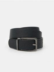 Pasek dwustronny z imitacji skóry - wielobarwny. Paski męskie Sinsay, bez wzorów, ze skóry. Za 25.99 zł.