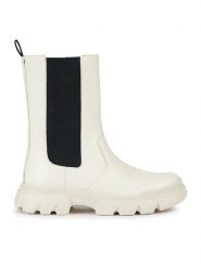 Geox Botki J Junette J36HVE 0BCNH C1M9B D Écru. Botki dziewczęce Geox, bez wzorów, ze skóry, bez ramiączek. Za 379.99 zł.