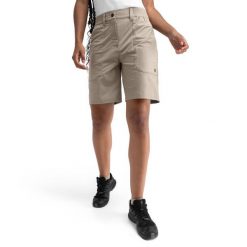 Krótkie spodenki trekkingowe damskie Myrtle. Brązowe szorty damskie SIROKO, bez wzorów, z materiału, sportowe. Za 296.00 zł.