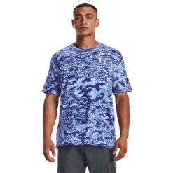 Koszulka Męska Sportowa Under Armour. Niebieskie t-shirty sportowe męskie Under Armour, m, bez ramiączek, na fitness i siłownię. Za 106.50 zł.