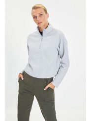 Trendyol Bluza w kolorze szarym rozmiar: XL. Szare bluzy bez kaptura damskie Trendyol, xl. Za 52.99 zł.