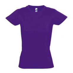 Koszulka Imperial Dla Kobiet. Fioletowe bluzki damskie SOL'S, m, bez wzorów, sportowe, bez kołnierzyka, bez ramiączek. Za 38.99 zł.