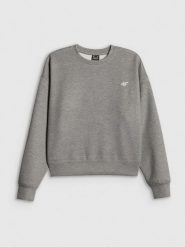 4F Bluza dresowa regular bez kaptura damska - szara XS. Szare bluzy bez kaptura damskie 4f, xs, z dresówki. Za 159.99 zł.