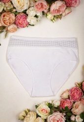 Białe Klasyczne Majtki Figi z Elastycznej Bawełny Ulenvec. Białe figi damskie Born2be, s, bez wzorów, z bawełny. Za 4.99 zł.