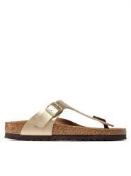 Birkenstock Japonki Gizeh Bs 1016109 Złoty. Żółte klapki damskie Birkenstock, bez wzorów, ze skóry, bez obcasa. Za 329.99 zł.