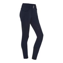 Damskie spodnie jeździeckie o pełnej przyczepności Equipage Janet. Niebieskie spodnie materiałowe damskie EQUIPAGE, bez wzorów, z elastanu, eleganckie. Za 442.00 zł.