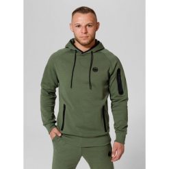 Bluza męska Pitbull z kapturem Bermuda. Czarne bluzy sportowe męskie PITBULL, bez wzorów, sportowe, bez kołnierzyka, bez ramiączek. Za 259.00 zł.