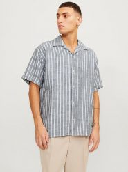 Jack & Jones Koszula "Cabana" w kolorze granatowo-białym rozmiar: XXL. Niebieskie koszule męskie Jack & Jones, xxl, bez wzorów, z bawełny, bez kołnierzyka, bez ramiączek. Za 74.63 zł.