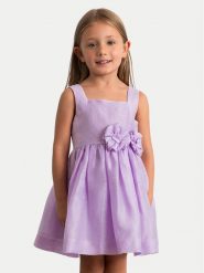 Mayoral Sukienka elegancka 3916 Fioletowy Regular Fit. Fioletowe sukienki dziewczęce Mayoral, bez wzorów, ze lnu, eleganckie, bez ramiączek. Za 232.99 zł.