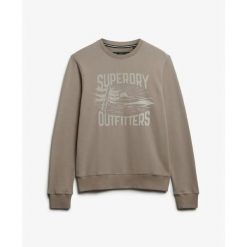 Bluza Superdry Retro. Zielone bluzy bez kaptura męskie Superdry., m. Za 310.55 zł.